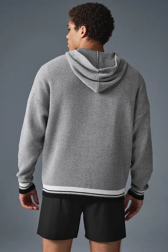 Felpa con cappuccio in maglia Sports Club - Grigio melange atletico