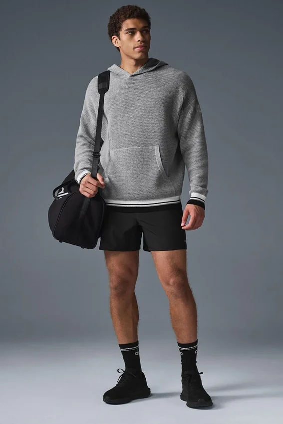 Felpa con cappuccio in maglia Sports Club - Grigio melange atletico