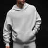 Felpa con cappuccio in maglia Sports Club - Grigio melange atletico