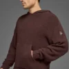 Felpa con cappuccio in maglia testurizzata - Brownstone