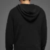Felpa con cappuccio in maglia testurizzata - Nero