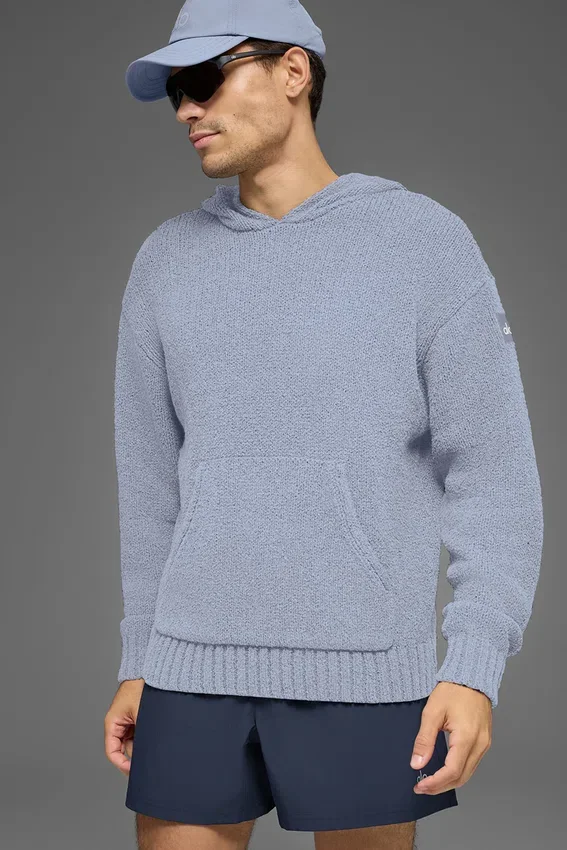 Felpa con cappuccio in maglia testurizzata - Winter Frost