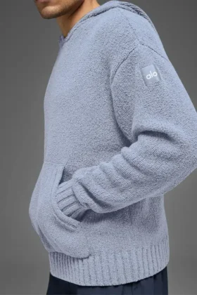 Felpa con cappuccio in maglia testurizzata – Winter Frost