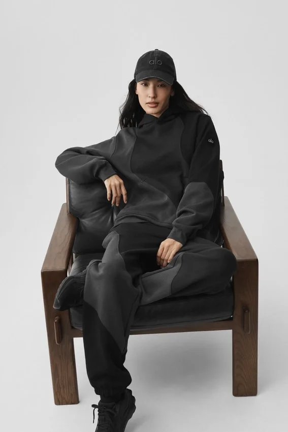 Felpa con cappuccio Make Waves - Nero vintage sfumato