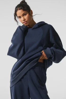 Felpa con cappuccio Make Waves - Tonalità blu navy