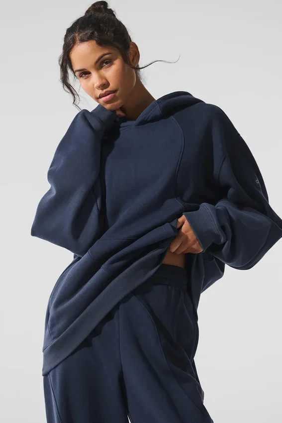 Felpa con cappuccio Make Waves - Tonalità blu navy