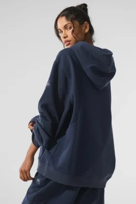 Felpa con cappuccio Make Waves – Tonalità blu navy