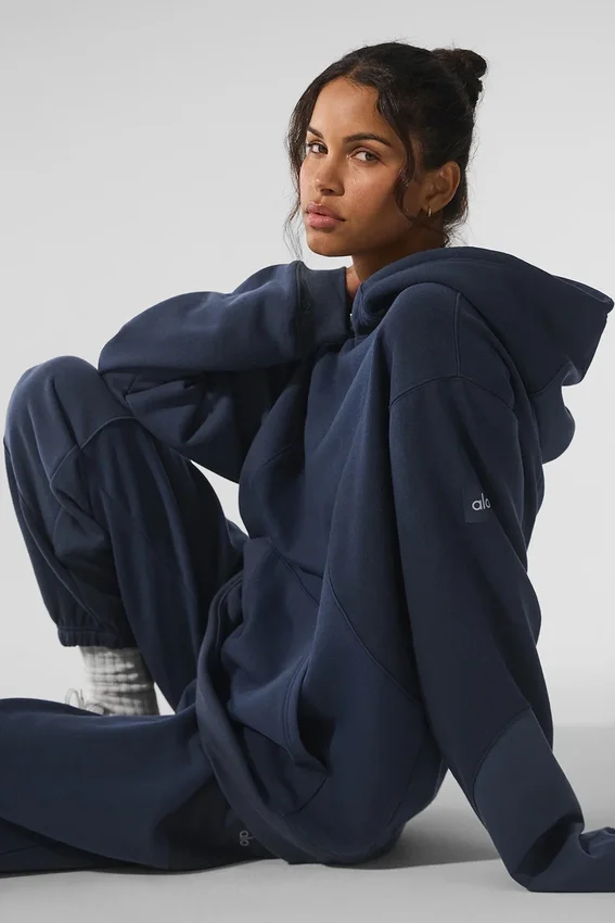 Felpa con cappuccio Make Waves - Tonalità blu navy