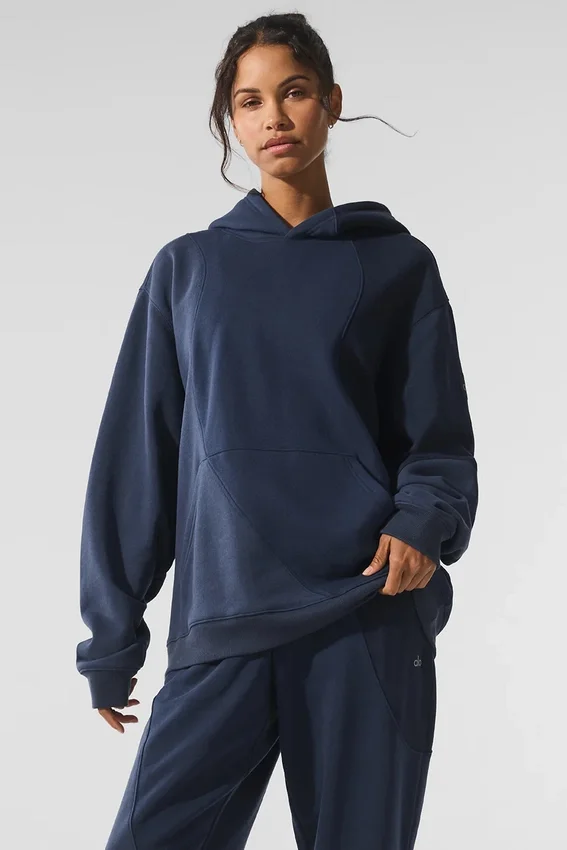 Felpa con cappuccio Make Waves - Tonalità blu navy