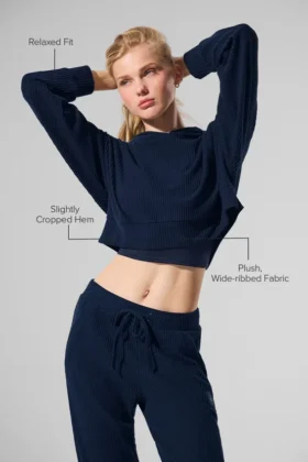 Felpa con cappuccio Muse – Blu navy