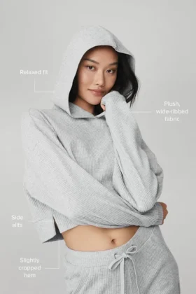 Felpa con cappuccio Muse – Grigio melange sportivo