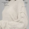 Felpa con cappuccio New Class in lana e cashmere - Bone Heather