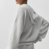 Felpa con cappuccio New Class in lana e cashmere con zip integrale - Bianco melange