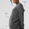 Felpa con cappuccio New Class in lana e cashmere - Grigio platino