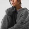 Felpa con cappuccio New Class in lana e cashmere - Grigio platino
