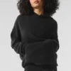 Felpa con cappuccio New Class in lana e cashmere - Nero