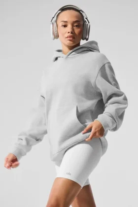 Felpa con cappuccio Renown Heavy Weight - Grigio melange atletico