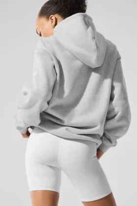 Felpa con cappuccio Renown Heavy Weight – Grigio melange atletico