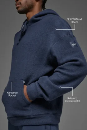 Felpa con cappuccio Triumph Restore – Blu navy