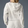 Felpa con cappuccio Winter Bliss a trecce - Avorio