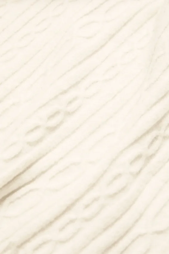 Pantaloni Winter Bliss a maglia intrecciata - Avorio
