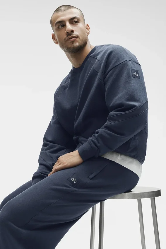 Felpa Field a girocollo - Blu navy