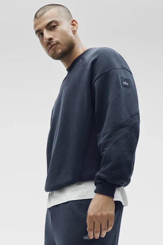 Felpa Field a girocollo - Blu navy