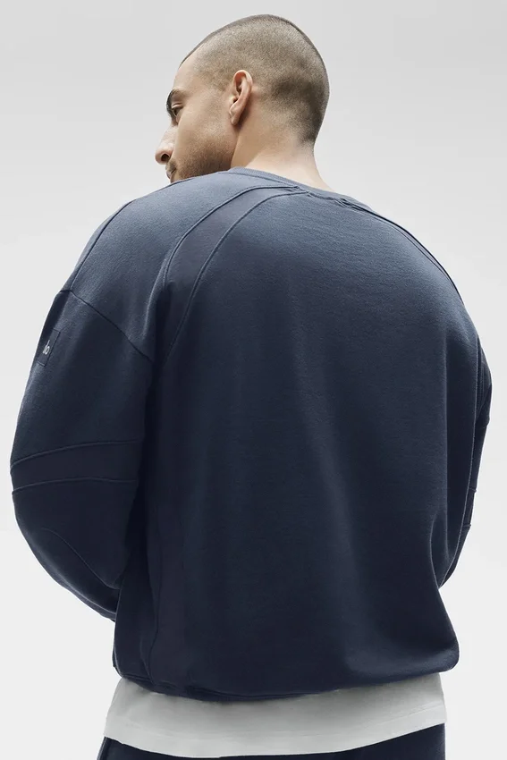 Felpa Field a girocollo - Blu navy
