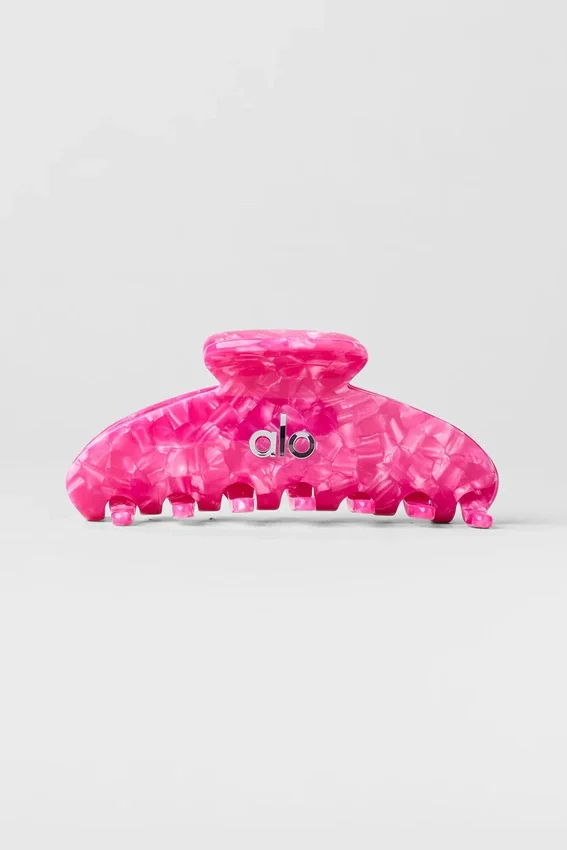Fermaglio a artiglio anni '90 - Conchiglia rosa paradiso
