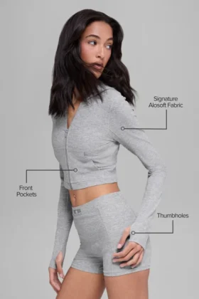 Giacca aderente Alosoft Sincere – Grigio melange atletico