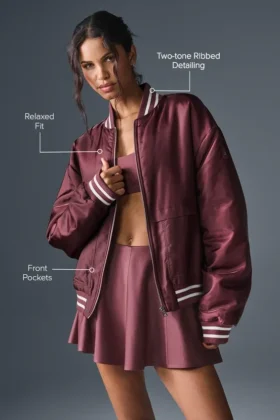 Giacca Afterglow Varsity – Borgogna Tartufo
