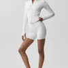 Giacca Airbrush Corset con zip integrale - Bianco
