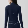 Giacca Airbrush Corset con zip integrale - Blu navy