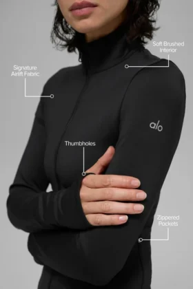 Giacca Airlift Winter Warm Radiant con zip integrale – Nero