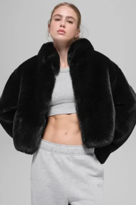Giacca Allure in pelliccia sintetica - Nero