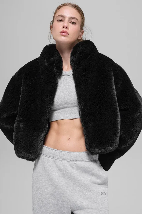Giacca Allure in pelliccia sintetica - Nero