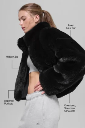 Giacca Allure in pelliccia sintetica – Nero