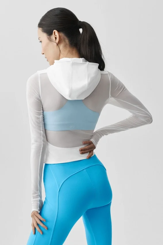 Giacca Alo Softsculpt Superset con zip integrale - Bianco