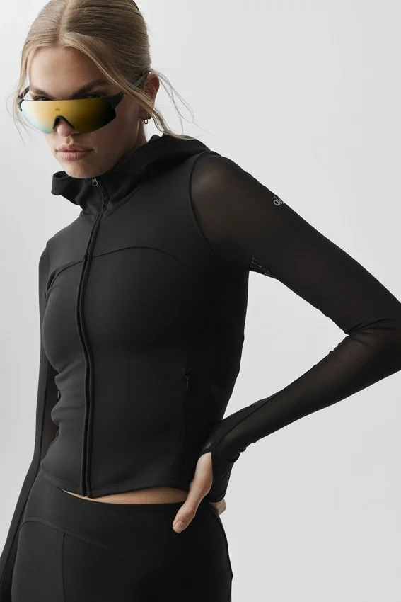 Giacca Alo Softsculpt Superset con zip integrale - Nero