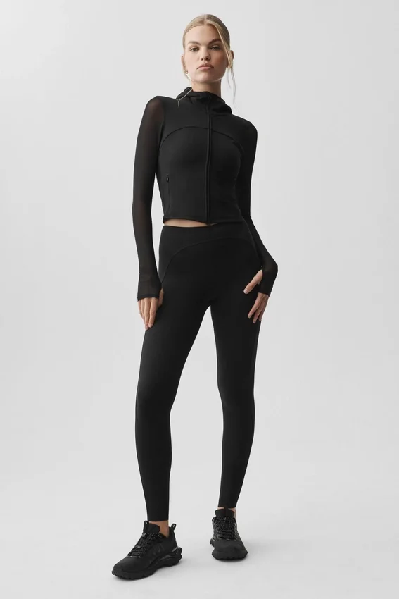 Giacca Alo Softsculpt Superset con zip integrale - Nero