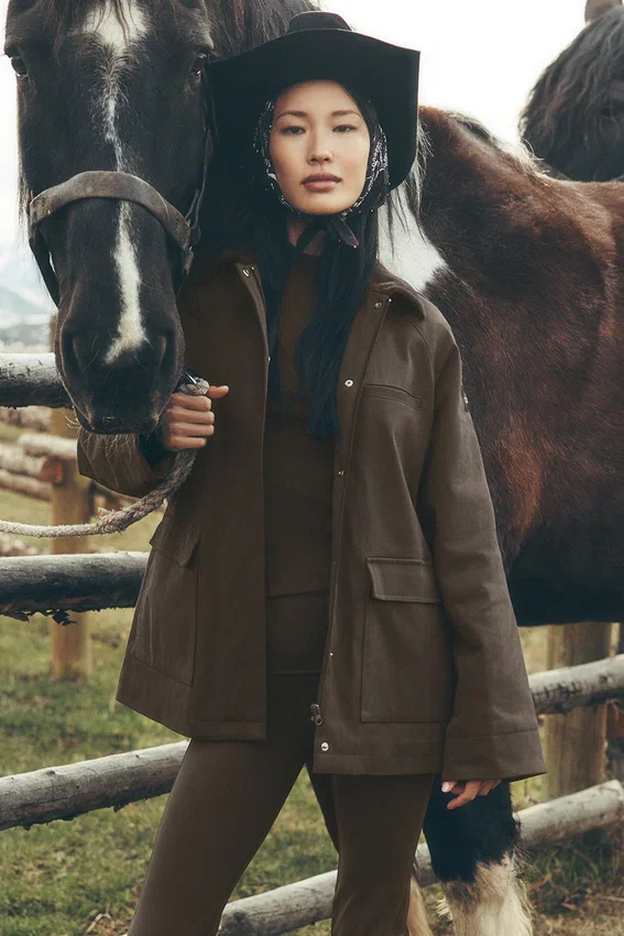 Giacca Barn in twill - Espresso