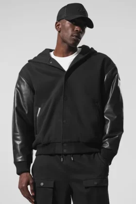Giacca bomber con cappuccio Select - Nero