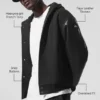 Giacca bomber con cappuccio Select - Nero