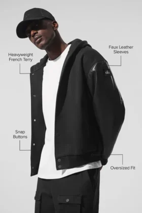 Giacca bomber con cappuccio Select – Nero