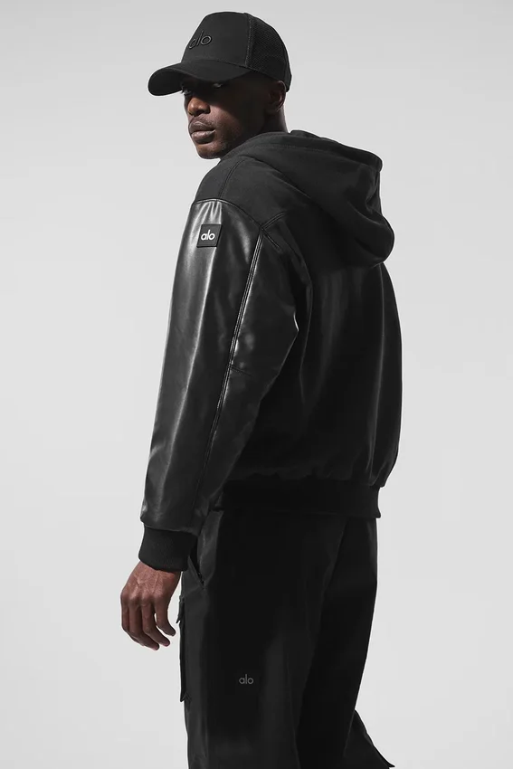 Giacca bomber con cappuccio Select - Nero
