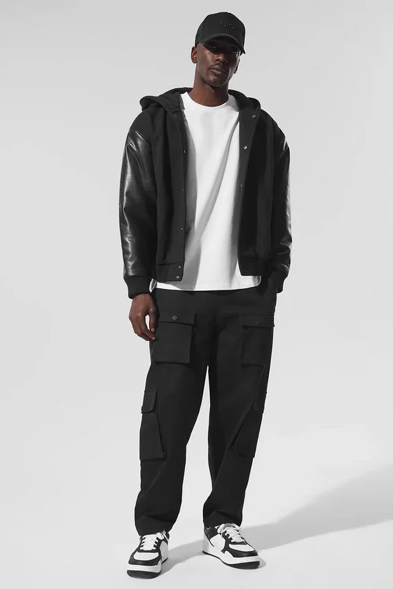 Giacca bomber con cappuccio Select - Nero