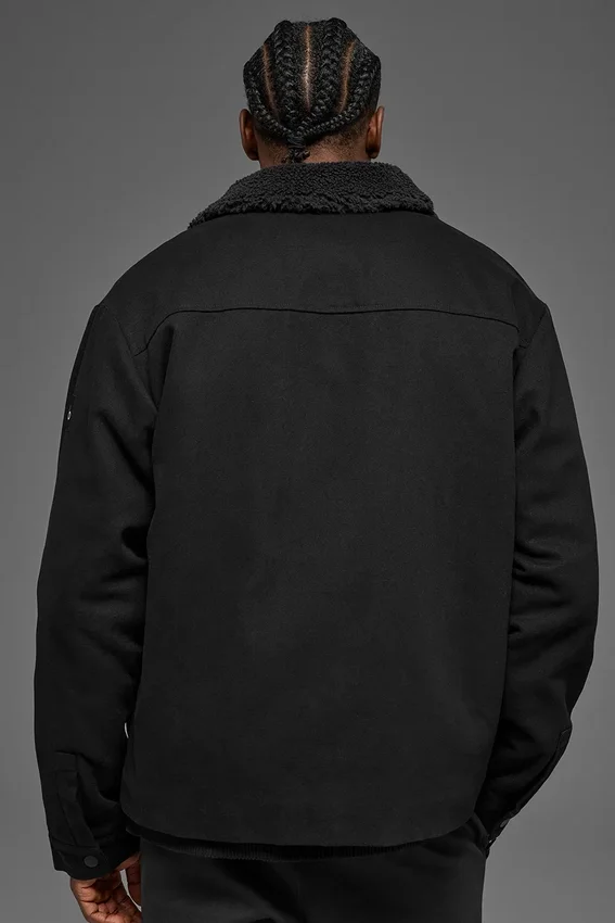 Giacca-camicia in tela - Nero