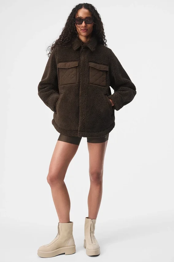 Giacca-camicia Sherpa Edge - Espresso