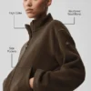 Giacca City Girl in lana double face - Espresso