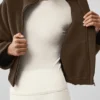Giacca City Girl in lana double face - Espresso